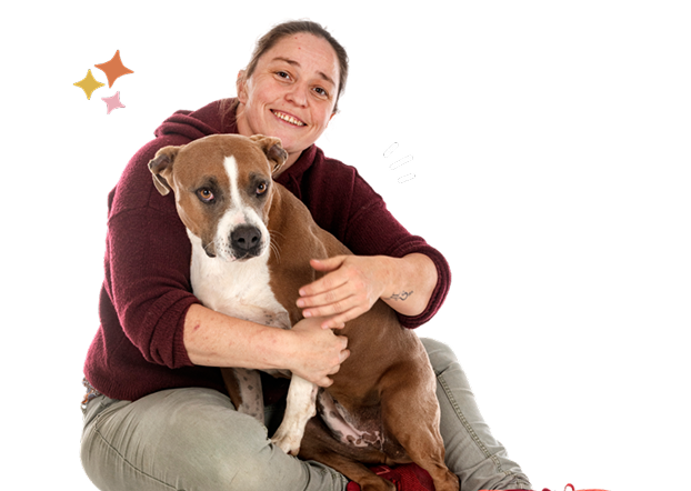 american-staffordhire-terrier-and-woman-mobile