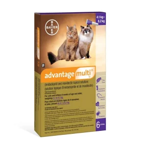 Bayer Advantage Multi for cats 6 x 0.8 ml Purple/Mauve 4.1 - 8.2 kg